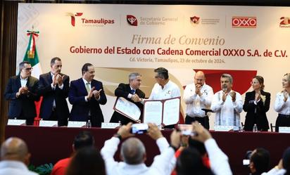 Tamaulipas y OXXO firman convenio para prevención de delitos