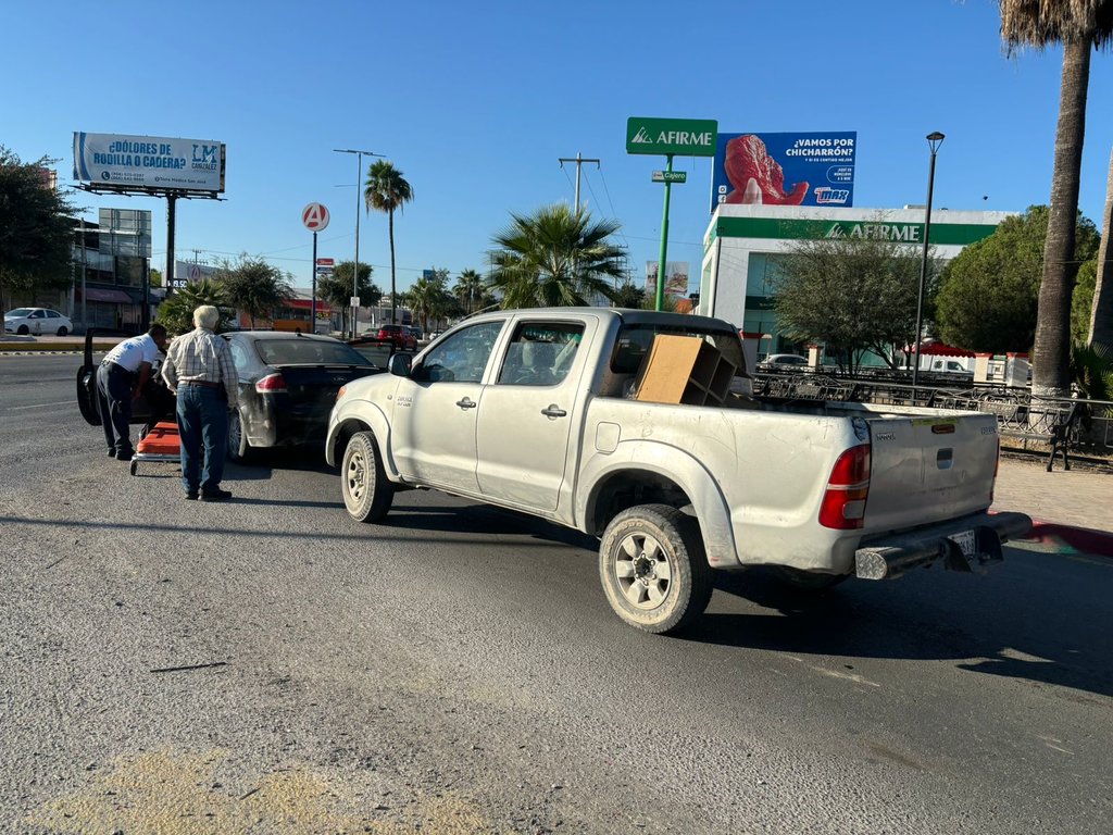 policiaca: Solo daños materiales fue el saldo del percance.