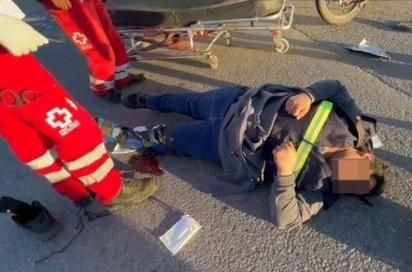 Hombre resulta lesionado en accidente vial