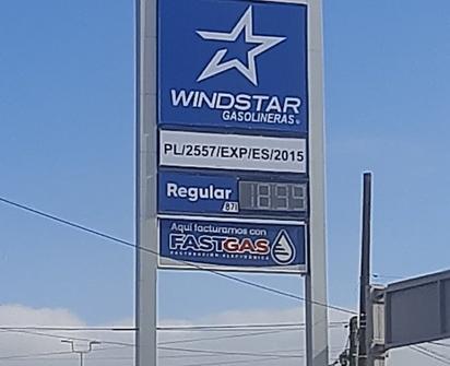 Windstar se rinde y sube precio a su gasolina en Piedras Negras