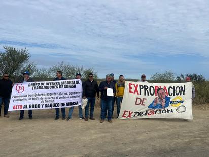 Ex obreros de AHMSA piden a Sheinbaum el pago de sus salarios 