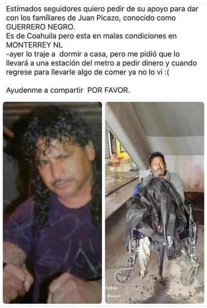 Preocupación por el estado de salud de conocido luchador monclovense "King Warrior" en Monterrey