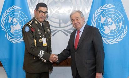 General mexicano Ramón Guardado se reúne con jefe de la ONU