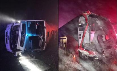 Reportan accidente entre dos autobuses en la carretera de Zacatecas