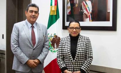 Rosa Icela Rodríguez se reúne con próximo titular del INM
