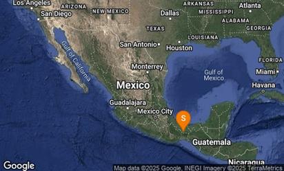 Se registra sismo de magnitud 5 al sureste de Sayula de Alemán, Veracruz