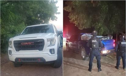 Recuperan 2 camionetas robadas en Sinaloa a familia que regresaba a EU