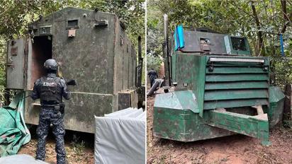 Aseguran arsenal y vehículos 'monstruos' del CJNG en Frontera Comalapa