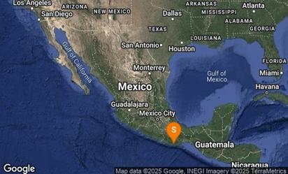 Se registra sismo de magnitud 4.5 en al noroeste de San Pedro Pochutla en Oaxaca