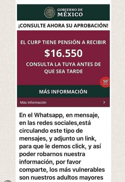 Policía Cibernética investiga fraude en WhatsApp de falsa pensión