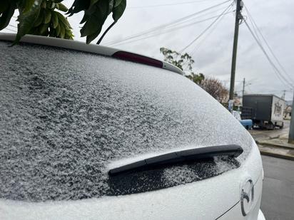 Aguanieve y temperaturas de -3°C afectan colonias del sur de Monclova