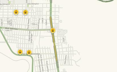 Congestión vehicular en el Blvd. Pape a la altura de Av. Sidermex