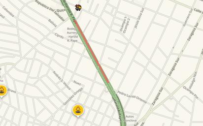 Congestión vehicular en el Blvd. Pape a la altura de Bodega Aurrerá
