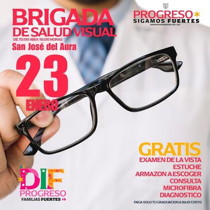 Anuncian brigada de examen de la vista gratuito en San José del Aura