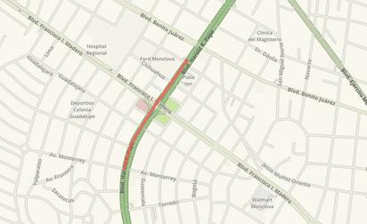 Congestión vehicular en Blvd. Harold R. Pape a la altura de la Av. Monterrey