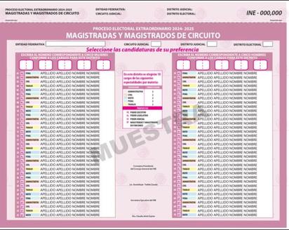 INE entregará seis boletas por ciudadano en elección judicial federal 