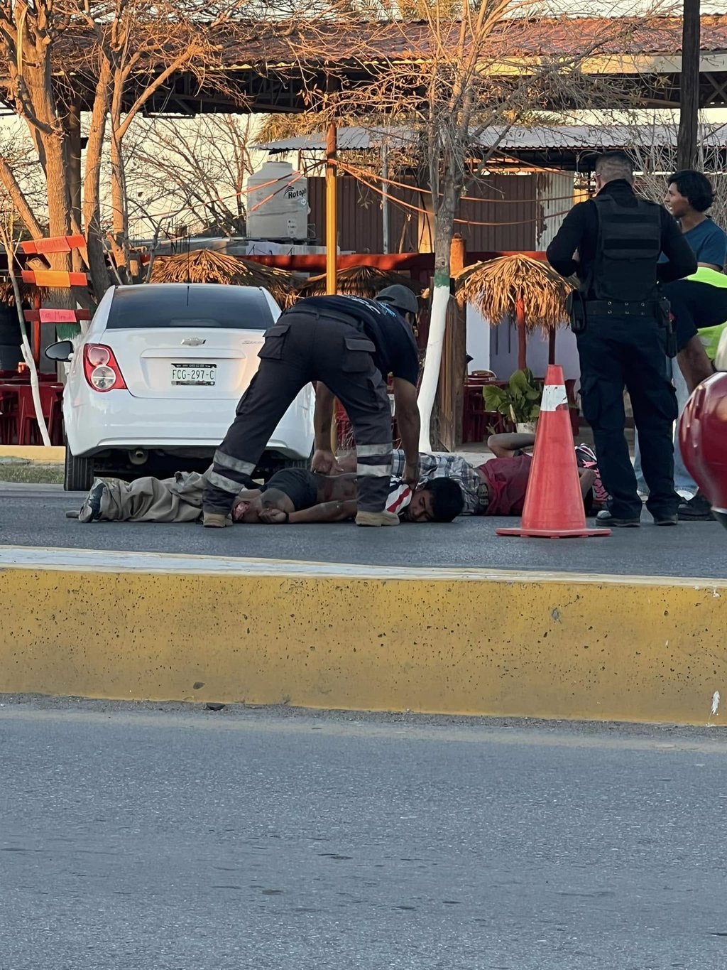 Accidente: La persecución se extendió hasta el ejido 8 de Enero.