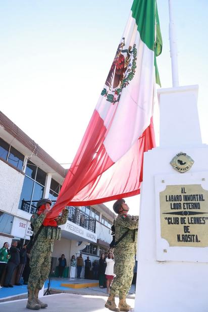 Conmemoración del día de la Bandera en San Juan de Sabinas