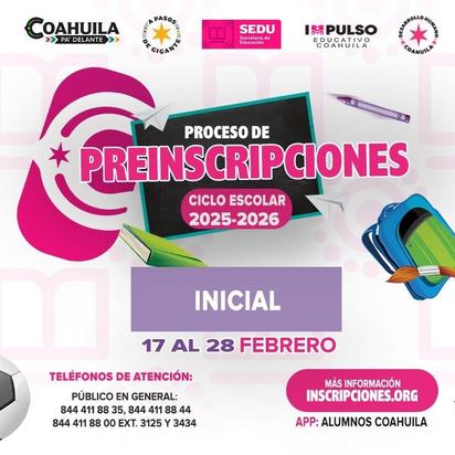 Últimos días para inscribir alumnos al preescolar en la región centro