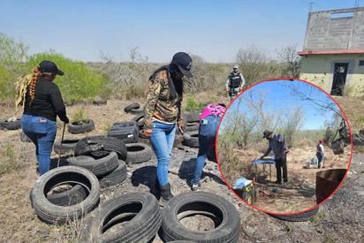 Hallan narcofosa con 14 puntos de restos humanos en Tamaulipas