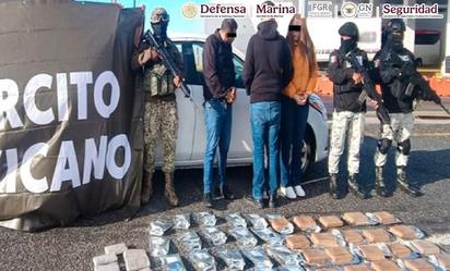 Detienen a tres personas con 49 kg de fentanilo y heroína en Baja California