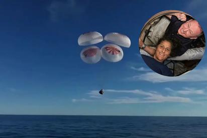 Astronautas varados en la EEI regresan a la Tierra tras nueve meses en el espacio
