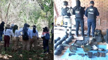 Madres buscadoras hallan refugio subterráneo con armas y drogas en Chiapas