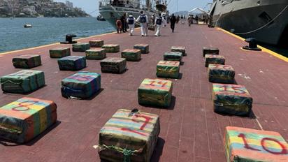Decomisan 1.8 toneladas de cocaína en operativo marítimo en Guerrero