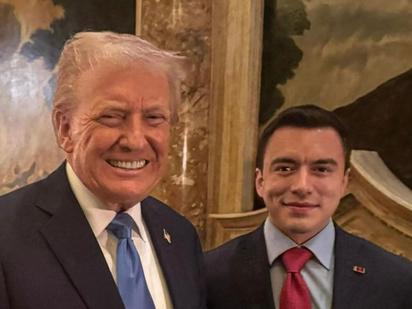 Trump felicita a Daniel Noboa por victoria electoral en Ecuador