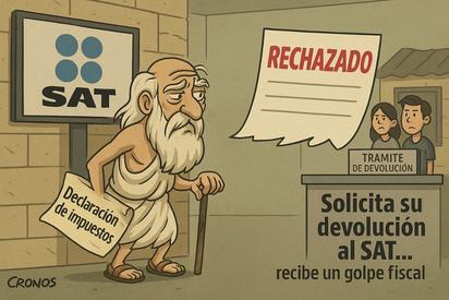 Caricatura editorial, declaración de impuestos