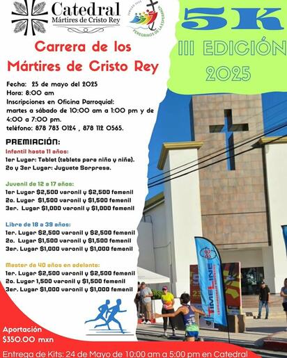 Catedral Mártires de Cristo Rey tendrá carrera 5K