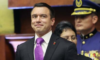Daniel Noboa jura como presidente por segundo mandato