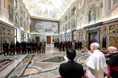 El papa León XVI recibe al Napoli, campeón de la Serie A, en el Vaticano