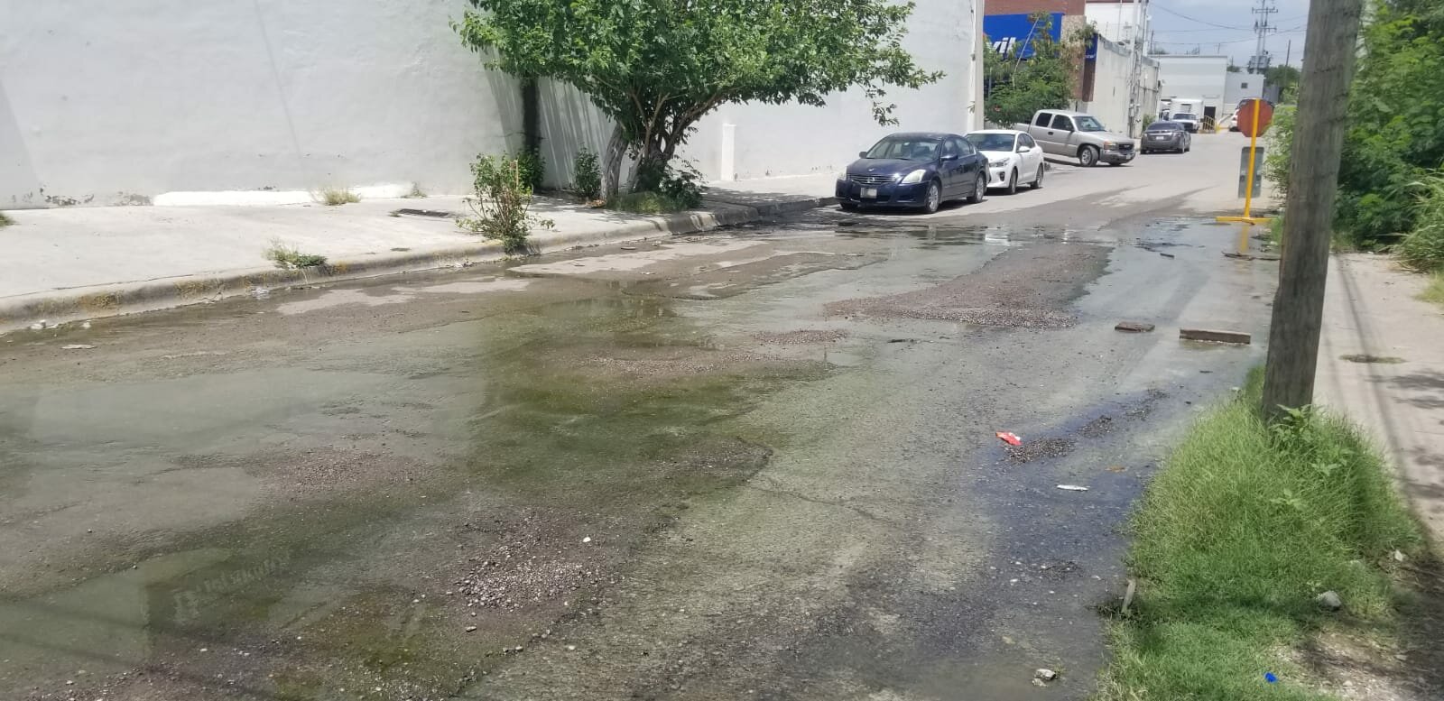Fuga de drenaje en Mendoza Berrueto deteriora vialidad y comercios: Un grave derrame de aguas negras recorre la Avenida Mendoza Berrueto, afectando comercios, vialidades y la imagen de la ciudad.