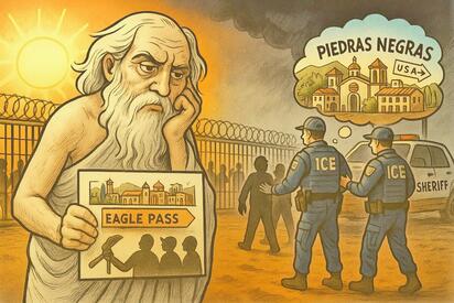 Caricatura editorial - Operativos de ICE desatan miedo de migrantes