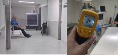 Termómetro en el IMSS marca los 34 grados centígrados en quirófano 