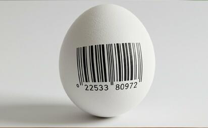 ¿Por qué algunos huevos tienen letras y números impresos? 