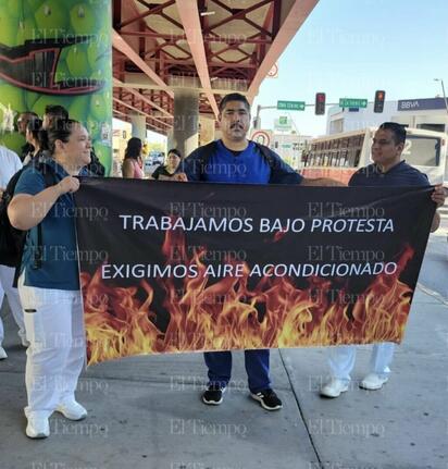 Calor infernal en clínica 7 del IMSS desata protestas de empleados