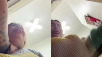 Video viral: Influencer muestra cómo su pareja la agrede con un cuchillo