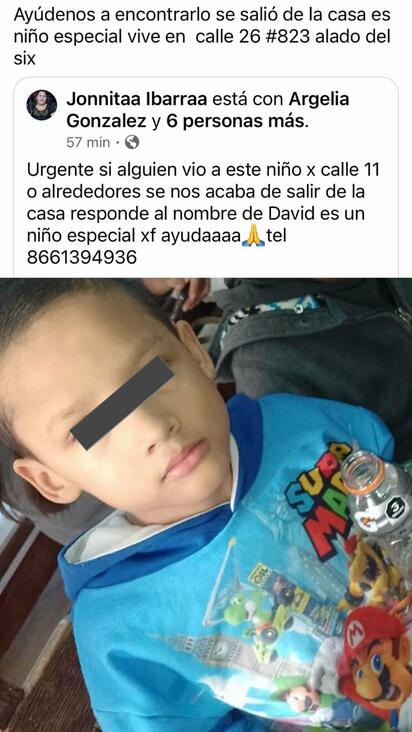 Localizan sano y salvo a menor extraviado en la colonia Hipódromo