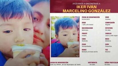 Continúa búsqueda de bebé Iker Marcelino, desaparecido desde el 5 de junio