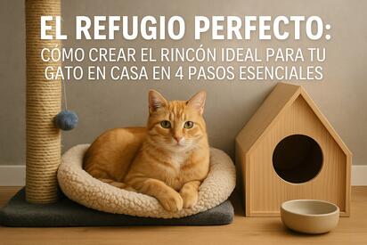 El refugio perfecto: cómo crear el rincón ideal para tu gato en casa