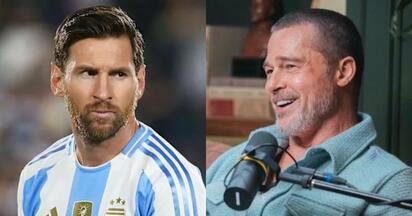 Brad Pitt lanza crítica a Messi por tardar en ganar el Mundial