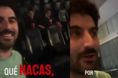 Influencer expone a pareja por hablar en cine y causa polémica