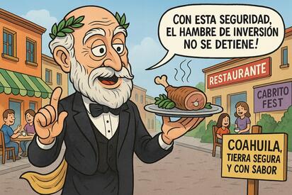 Caricatura editorial - Cronos recomienda: ¡en Coahuila se invierte con sabor y confianza!