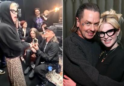 Kelly Osbourne se compromete con Sid Wilson en concierto de Ozzy