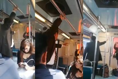 Video: Captan presunto exorcismo en la Línea 5 del Metro CDMX