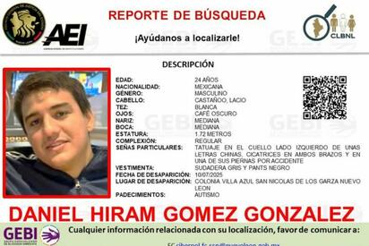 Buscan a joven con autismo desaparecido en San Nicolás, Nuevo León
