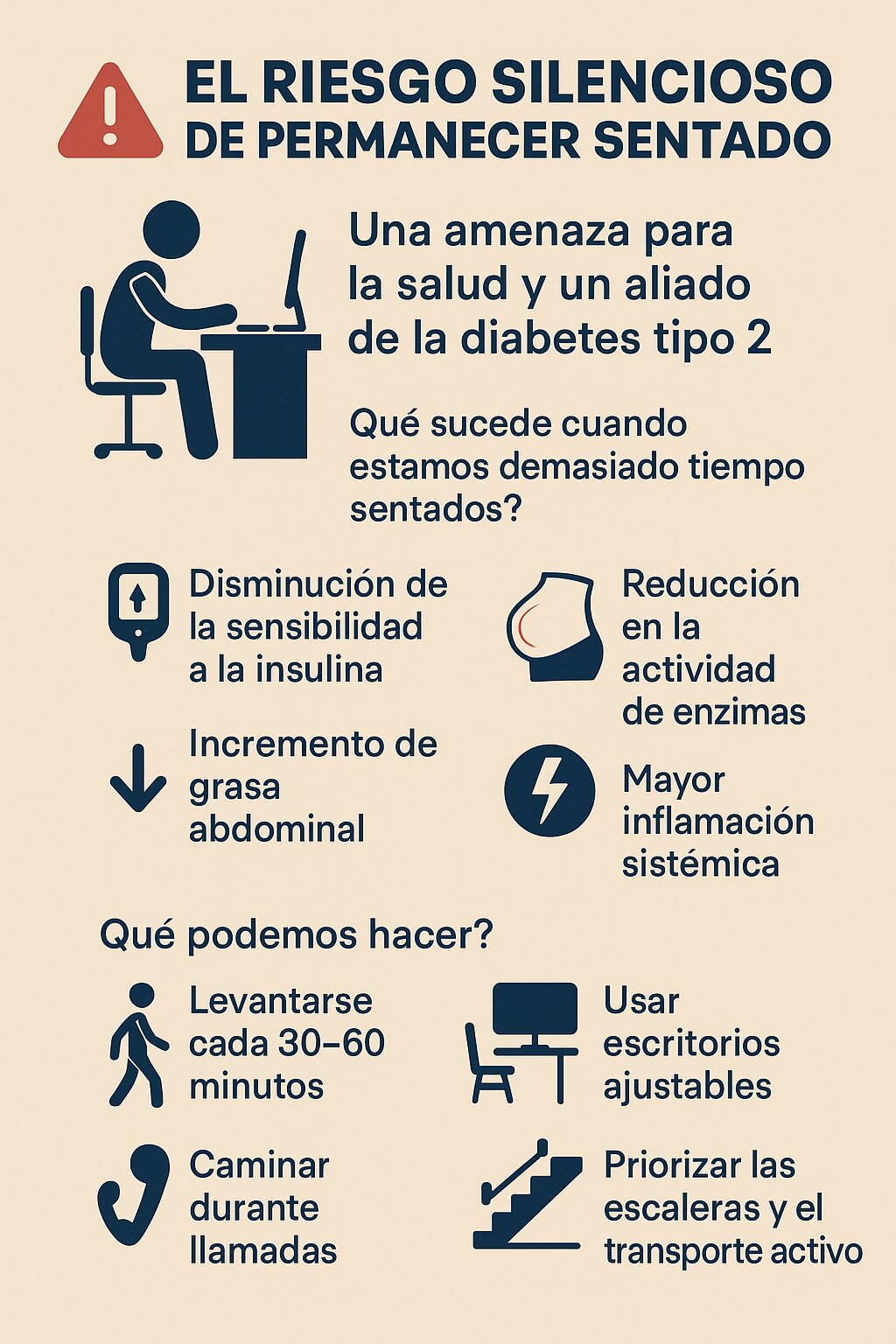 salud: No se trata solo de hacer ejercicio, sino de moverse más y sentarse menos.