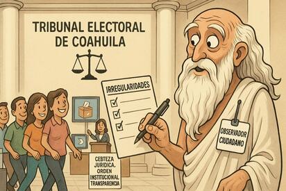 Caricatura editorial - Cronos en el tribunal: sin irregularidades a la vista